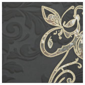 Eleganz in Gold und Schwarz Stoff (Muster)