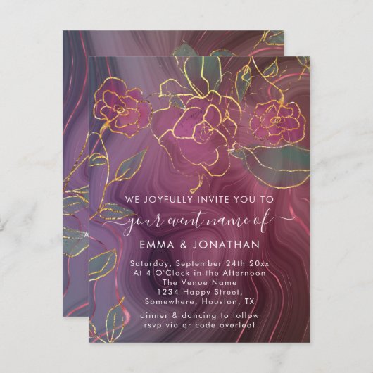 Eleganz in jedem Scan: QR CodeDas blüht mit St (Vorne/Hinten)