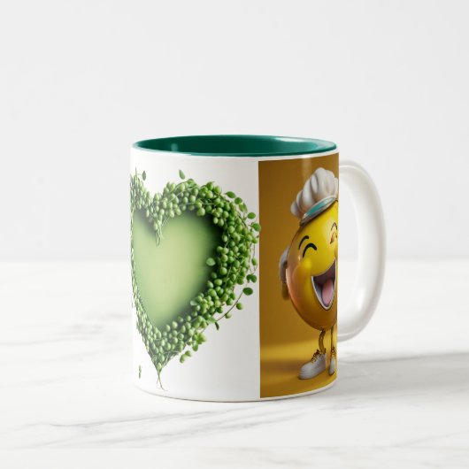 Eleganz in jedem Schnitt: Atemberaubende Design-Ka Zweifarbige Tasse (VorderseiteRechts)