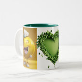 Eleganz in jedem Schnitt: Atemberaubende Design-Ka Zweifarbige Tasse (Vorderseite Links)