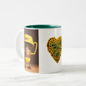 Eleganz in jedem Schnitt: Atemberaubende Design-Ka Zweifarbige Tasse (Vorderseite Links)
