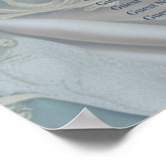 Eleganz in Klaviertasten und Blüten. Poster (Ecke)