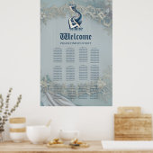 Eleganz in Klaviertasten und Blüten. Poster (Küche)