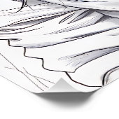 Eleganz in Schwarz-Weiß Poster (Ecke)