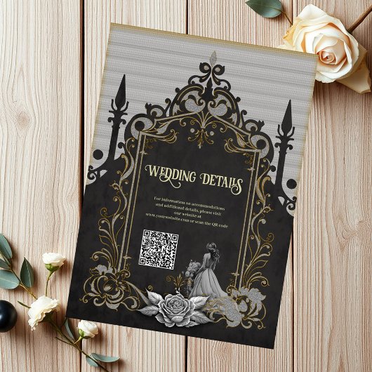 Eleganz in Silber und Schwarz. Begleitkarte