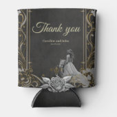 Eleganz in Silber und Schwarz. Dosenkühler (Vorderseite)