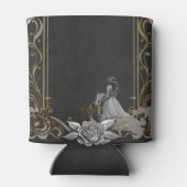 Eleganz in Silber und Schwarz. Dosenkühler (Rückseite)