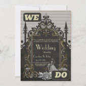 Eleganz in Silber und Schwarz. Einladung (Vorderseite)