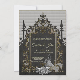 Eleganz in Silber und Schwarz. Einladung