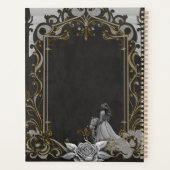 Eleganz in Silber und Schwarz Planer (Rückseite)