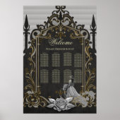 Eleganz in Silber und Schwarz. Poster (Vorne)
