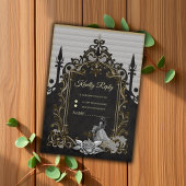 Eleganz in Silber und Schwarz. RSVP Karte