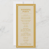 Eleganz Moderne Vintage-Hochzeitsprogramme (Rückseite)