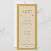 Eleganz Moderne Vintage-Hochzeitsprogramme (Vorderseite)