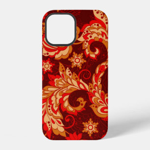 Eleganz nahtloses Muster mit ethnischen Blumen, Vi iPhone 12 Hülle