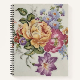 Eleganz: Porzellan Inspiriert Blumenbuch Notizblock