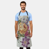 Eleganz: Porzellan Inspiriert Blumendruck-Schürze Schürze (Getragen)