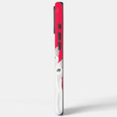 Eleganz: Schwarze Katze mitten in den weißen Katze Case-Mate iPhone Hülle (Rückseite / Links)