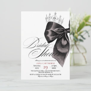 Eleganz Schwarze Schleife Brautparty Einladung