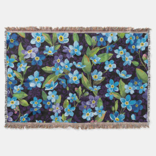 Eleganz Vergissmeinnicht Blumenmuster Decke