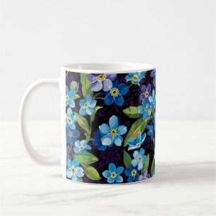 Eleganz Vergissmeinnicht Blumenmuster Kaffeetasse