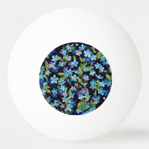 Eleganz Vergissmeinnicht Blumenmuster Tischtennisball