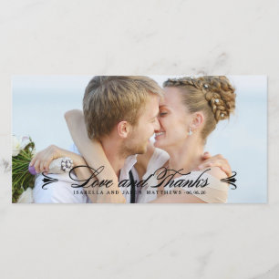 ELEGANZ WEDDING   DANKT IHNEN FOTO-KARTE - DANKESKARTE