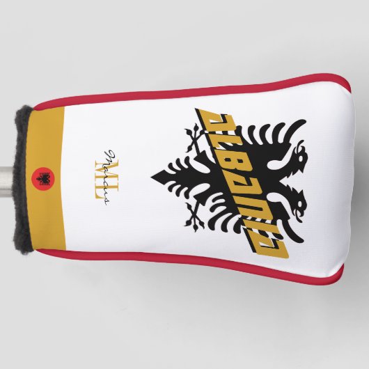Eleganza Albanien Patriotic Golf & Albanische Flag Golf Headcover (Vorderseite)