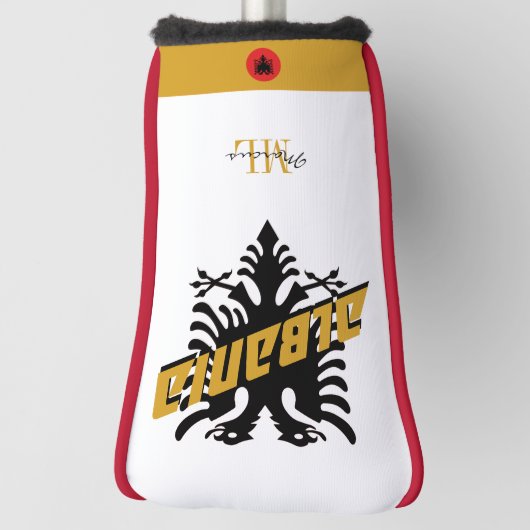 Eleganza Albanien Patriotic Golf & Albanische Flag Golf Headcover (Rotieren 90)