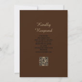 Eleganza Brown Gold Islamische Hochzeit qr Code Einladung (Rückseite)