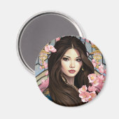 Eleganzblüten Magnet (Vorderseite/Rückseite)