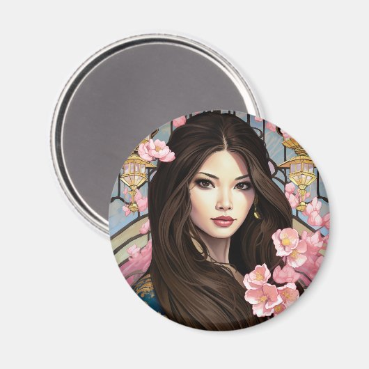 Eleganzblüten Magnet (Vorderseite/Rückseite)