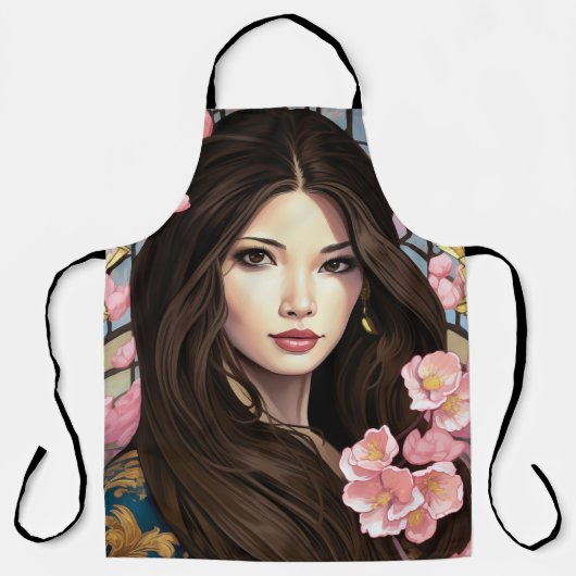 Eleganzblüten Schürze (Vorderseite)