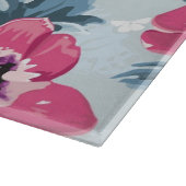 EleganzfarbBlumenmuster auf Blau Schneidebrett (Ecke)