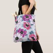 EleganzfarbBlumenmuster auf Blau Tasche (Von Nahem)