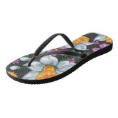 Eleganzmuster mit Narzissen-Blumen 2 Badesandalen (Schrägansicht)
