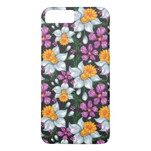 Eleganzmuster mit Narzissen-Blumen 2 Case-Mate iPhone Hülle (Rückseite)