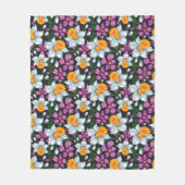 Eleganzmuster mit Narzissen-Blumen 2 Fleecedecke (Vorderseite)