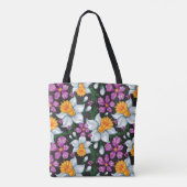 Eleganzmuster mit Narzissen-Blumen 2 Tasche (Rückseite)