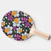 Eleganzmuster mit Narzissen-Blumen 2 Tischtennis Schläger (Seitenansicht)