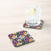 Eleganzmuster mit Narzissen-Blumen 2 Untersetzer (Rechte Seite)