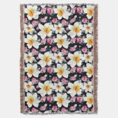 Eleganzmuster mit Narzissen-Blumen Decke (Vorderseite Vertikal)