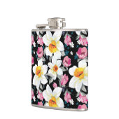 Eleganzmuster mit Narzissen-Blumen Flachmann (Links)