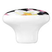 Eleganzmuster mit Narzissen-Blumen Keramikknauf (Seitenansicht)