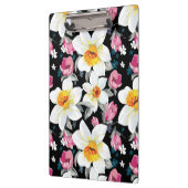 Eleganzmuster mit Narzissen-Blumen Klemmbrett (Links)