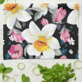 Eleganzmuster mit Narzissen-Blumen Küchentuch (Gefaltet)