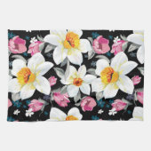 Eleganzmuster mit Narzissen-Blumen Küchentuch (Horizontal)