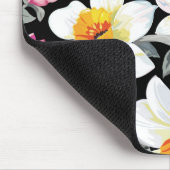 Eleganzmuster mit Narzissen-Blumen Mousepad (Ecke)