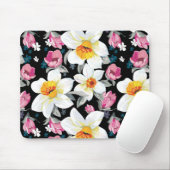Eleganzmuster mit Narzissen-Blumen Mousepad (Mit Mouse)