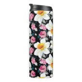 Eleganzmuster mit Narzissen-Blumen Thermosbecher (Nach rechts gedreht)